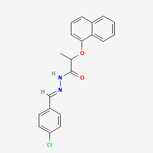 molecular formula C20H17ClN2O2 B11103176 N'-[(E)-(4-chlorophenyl)methylidene]-2-(naphthalen-1-yloxy)propanehydrazide 