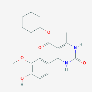 Cyclohexyl 4-(4-hydroxy-3-methoxyphenyl)-6-methyl-2-oxo-1,2,3,4-tetrahydropyrimidine-5-carboxylate