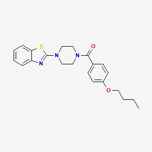 molecular formula C22H25N3O2S B11103207 (4-(Benzo[d]thiazol-2-yl)piperazin-1-yl)(4-butoxyphenyl)methanone 