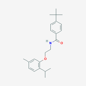 molecular formula C23H31NO2 B11103213 Benzamide, 4-tert-butyl-N-[2-(2-isopropyl-5-methylphenoxy)ethyl]- 