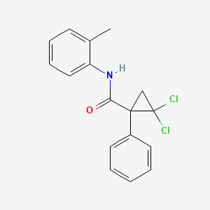 molecular formula C17H15Cl2NO B11103226 2,2-Dichloro-N-(2-methylphenyl)-1-phenylcyclopropanecarboxamide 