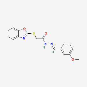 2-(1,3-benzoxazol-2-ylsulfanyl)-N'-[(E)-(3-methoxyphenyl)methylidene]acetohydrazide