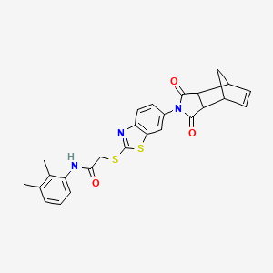 N-(2,3-dimethylphenyl)-2-{[6-(1,3-dioxo-1,3,3a,4,7,7a-hexahydro-2H-4,7-methanoisoindol-2-yl)-1,3-benzothiazol-2-yl]sulfanyl}acetamide