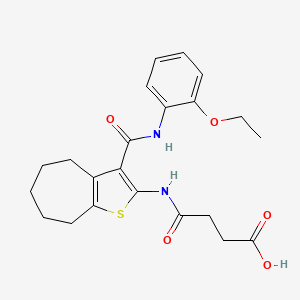 4-({3-[(2-ethoxyphenyl)carbamoyl]-5,6,7,8-tetrahydro-4H-cyclohepta[b]thiophen-2-yl}amino)-4-oxobutanoic acid