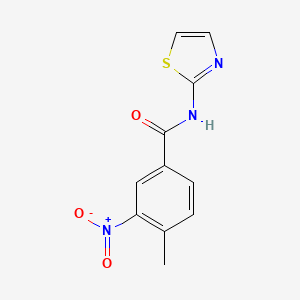 molecular formula C11H9N3O3S B11103257 4-methyl-3-nitro-N-(1,3-thiazol-2-yl)benzamide 