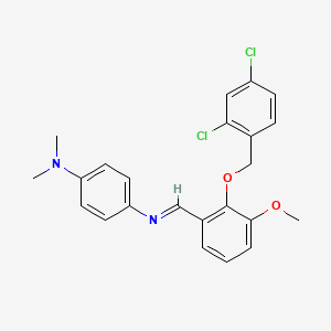 N'-[(E)-{2-[(2,4-dichlorobenzyl)oxy]-3-methoxyphenyl}methylidene]-N,N-dimethylbenzene-1,4-diamine