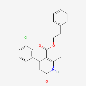 2-Phenylethyl 4-(3-chlorophenyl)-2-methyl-6-oxo-1,4,5,6-tetrahydropyridine-3-carboxylate