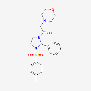 2-Morpholin-4-yl-1-[2-phenyl-3-(toluene-4-sulfonyl)-imidazolidin-1-yl]-ethanone