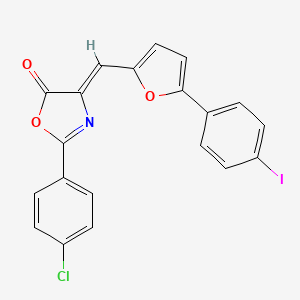 (4Z)-2-(4-chlorophenyl)-4-{[5-(4-iodophenyl)furan-2-yl]methylidene}-1,3-oxazol-5(4H)-one