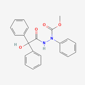 molecular formula C22H20N2O4 B11103335 Methyl 2-[hydroxy(diphenyl)acetyl]-1-phenylhydrazinecarboxylate 