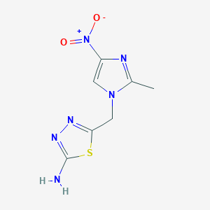 5-[(2-methyl-4-nitro-1H-imidazol-1-yl)methyl]-1,3,4-thiadiazol-2-amine