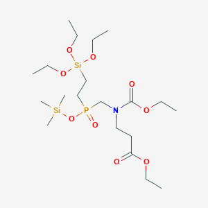 Ethyl 3-[(ethoxycarbonyl)({[2-(triethoxysilyl)ethyl][(trimethylsilyl)oxy]phosphoryl}methyl)amino]propanoate