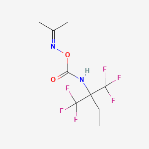 [(Propan-2-ylideneamino)oxy]{[1,1,1-trifluoro-2-(trifluoromethyl)butan-2-yl]amino}methanone