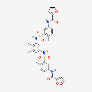 N,N'-{(4,5-dimethylbenzene-1,3-diyl)bis[sulfamoyl(4-methylbenzene-3,1-diyl)]}difuran-2-carboxamide