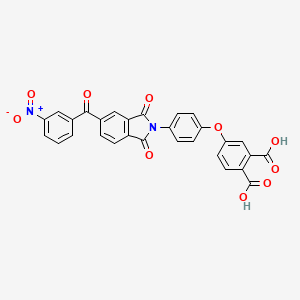 4-(4-{5-[(3-nitrophenyl)carbonyl]-1,3-dioxo-1,3-dihydro-2H-isoindol-2-yl}phenoxy)benzene-1,2-dicarboxylic acid