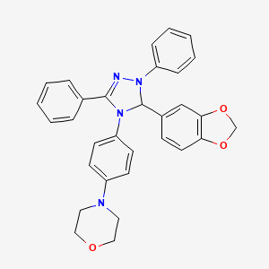 4-{4-[5-(1,3-benzodioxol-5-yl)-1,3-diphenyl-1,5-dihydro-4H-1,2,4-triazol-4-yl]phenyl}morpholine