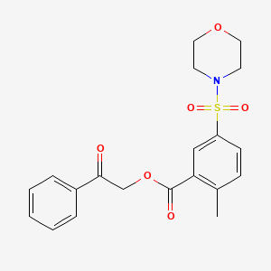 2-Oxo-2-phenylethyl 2-methyl-5-(morpholin-4-ylsulfonyl)benzoate