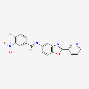 N-[(E)-(4-chloro-3-nitrophenyl)methylidene]-2-(pyridin-3-yl)-1,3-benzoxazol-5-amine