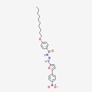 molecular formula C28H33N3O5 B11103488 4-(Decyloxy)-N'-[(E)-[5-(4-nitrophenyl)furan-2-YL]methylidene]benzohydrazide 