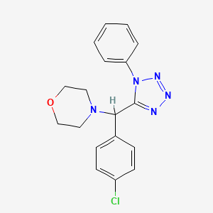 4-[(4-chlorophenyl)(1-phenyl-1H-tetrazol-5-yl)methyl]morpholine