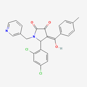 5-(2,4-dichlorophenyl)-3-hydroxy-4-[(4-methylphenyl)carbonyl]-1-(pyridin-3-ylmethyl)-1,5-dihydro-2H-pyrrol-2-one