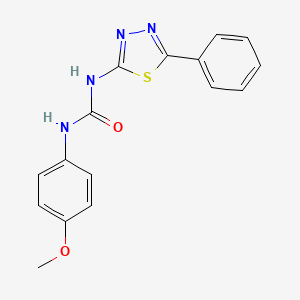 molecular formula C16H14N4O2S B11103587 1-(4-Methoxyphenyl)-3-(5-phenyl-1,3,4-thiadiazol-2-yl)urea 