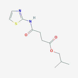 molecular formula C11H16N2O3S B11103613 2-Methylpropyl 4-oxo-4-(1,3-thiazol-2-ylamino)butanoate 