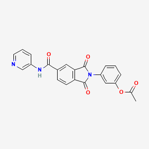 [3-[1,3-Dioxo-5-(pyridin-3-ylcarbamoyl)isoindol-2-yl]phenyl] acetate