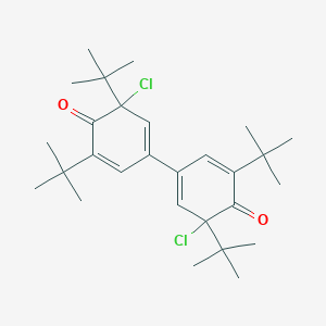 molecular formula C28H40Cl2O2 B11103638 3,3',5,5'-Tetra-tert-butyl-3,3'-dichloro-1,1'-bi(cyclohexa-1,5-dien-1-yl)-4,4'-dione 