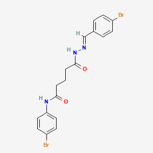 5-[(2E)-2-(4-bromobenzylidene)hydrazinyl]-N-(4-bromophenyl)-5-oxopentanamide