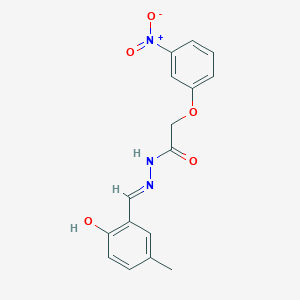 N'-[(E)-(2-hydroxy-5-methylphenyl)methylidene]-2-(3-nitrophenoxy)acetohydrazide