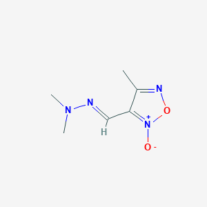 molecular formula C6H10N4O2 B11103676 3-[(E)-(dimethylhydrazinylidene)methyl]-4-methyl-1,2,5-oxadiazole 2-oxide 