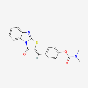 4-[(Z)-(3-oxo[1,3]thiazolo[3,2-a]benzimidazol-2(3H)-ylidene)methyl]phenyl dimethylcarbamate