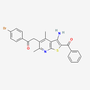 2-[3-Amino-4,6-dimethyl-2-(phenylcarbonyl)thieno[2,3-b]pyridin-5-yl]-1-(4-bromophenyl)ethanone