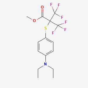 Methyl 2-{[4-(diethylamino)phenyl]sulfanyl}-3,3,3-trifluoro-2-(trifluoromethyl)propanoate