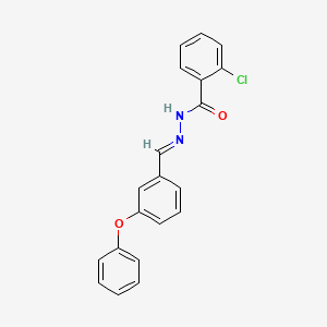 molecular formula C20H15ClN2O2 B11103774 2-Chloro-N'-[(E)-(3-phenoxyphenyl)methylidene]benzohydrazide 