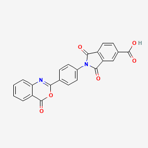 1,3-dioxo-2-[4-(4-oxo-4H-3,1-benzoxazin-2-yl)phenyl]-2,3-dihydro-1H-isoindole-5-carboxylic acid