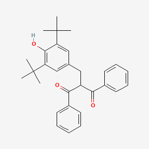 molecular formula C30H34O3 B11103797 2-(3,5-Di-tert-butyl-4-hydroxybenzyl)-1,3-diphenylpropane-1,3-dione 