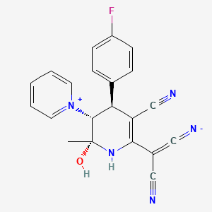 dicyano[(4S,5R,6R)-3-cyano-4-(4-fluorophenyl)-6-hydroxy-6-methyl-5-(pyridinium-1-yl)-1,4,5,6-tetrahydropyridin-2-yl]methanide