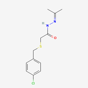 2-[(4-chlorobenzyl)sulfanyl]-N'-(propan-2-ylidene)acetohydrazide