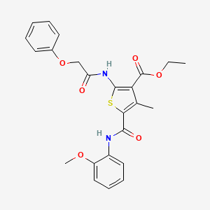 Ethyl 5-[(2-methoxyphenyl)carbamoyl]-4-methyl-2-[(phenoxyacetyl)amino]thiophene-3-carboxylate