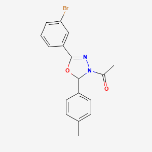 1-[5-(3-bromophenyl)-2-(4-methylphenyl)-1,3,4-oxadiazol-3(2H)-yl]ethanone