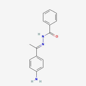 molecular formula C15H15N3O B11103839 N'-[(1E)-1-(4-aminophenyl)ethylidene]benzohydrazide 