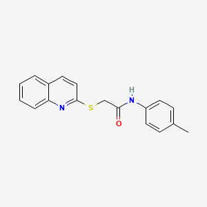 N-(4-methylphenyl)-2-(quinolin-2-ylsulfanyl)acetamide