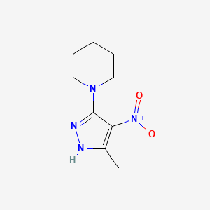 1-(5-methyl-4-nitro-1H-pyrazol-3-yl)piperidine