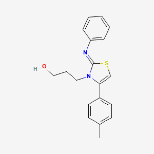 3-[(2Z)-4-(4-methylphenyl)-2-(phenylimino)-1,3-thiazol-3(2H)-yl]propan-1-ol