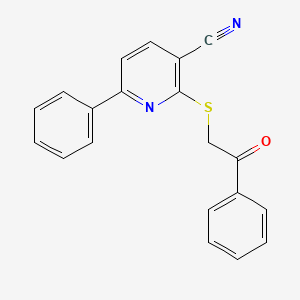 2-[(2-Oxo-2-phenylethyl)sulfanyl]-6-phenylpyridine-3-carbonitrile