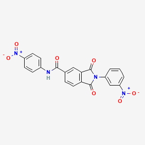 2-(3-nitrophenyl)-N-(4-nitrophenyl)-1,3-dioxo-2,3-dihydro-1H-isoindole-5-carboxamide