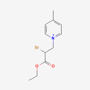 1-(2-Bromo-3-ethoxy-3-oxopropyl)-4-methylpyridinium