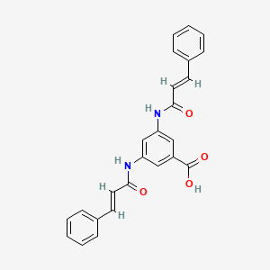 molecular formula C25H20N2O4 B11103932 3,5-Bis(cinnamoylamino)benzoic acid 